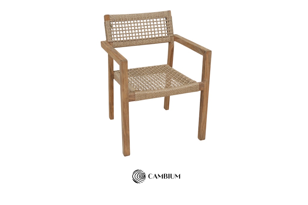 Wicker Stacking Armchair (Mira Stol Nigerian Satinwood)